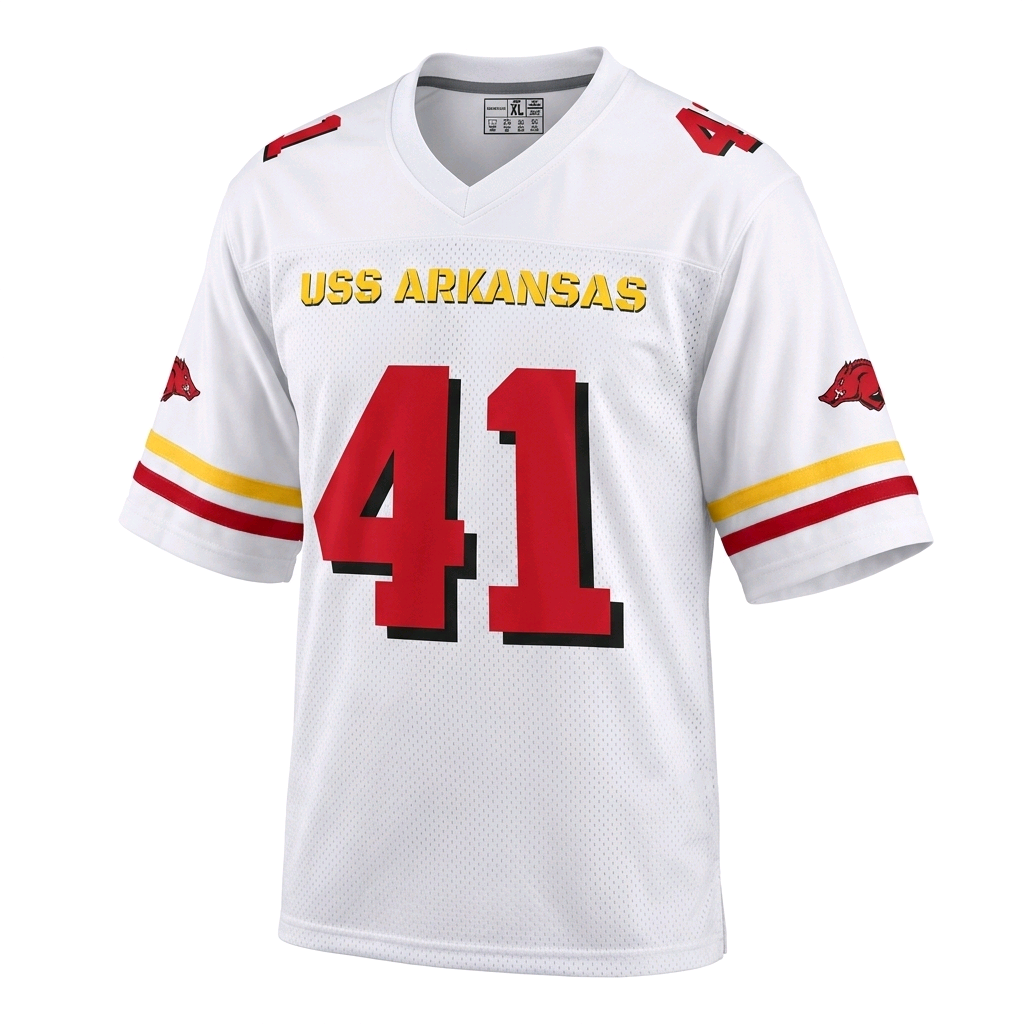 USS Arkansas football Jersey
