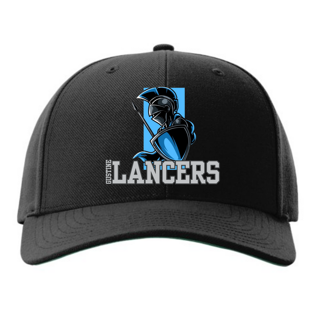 OLM Snap Back hat- blue square lancer decal