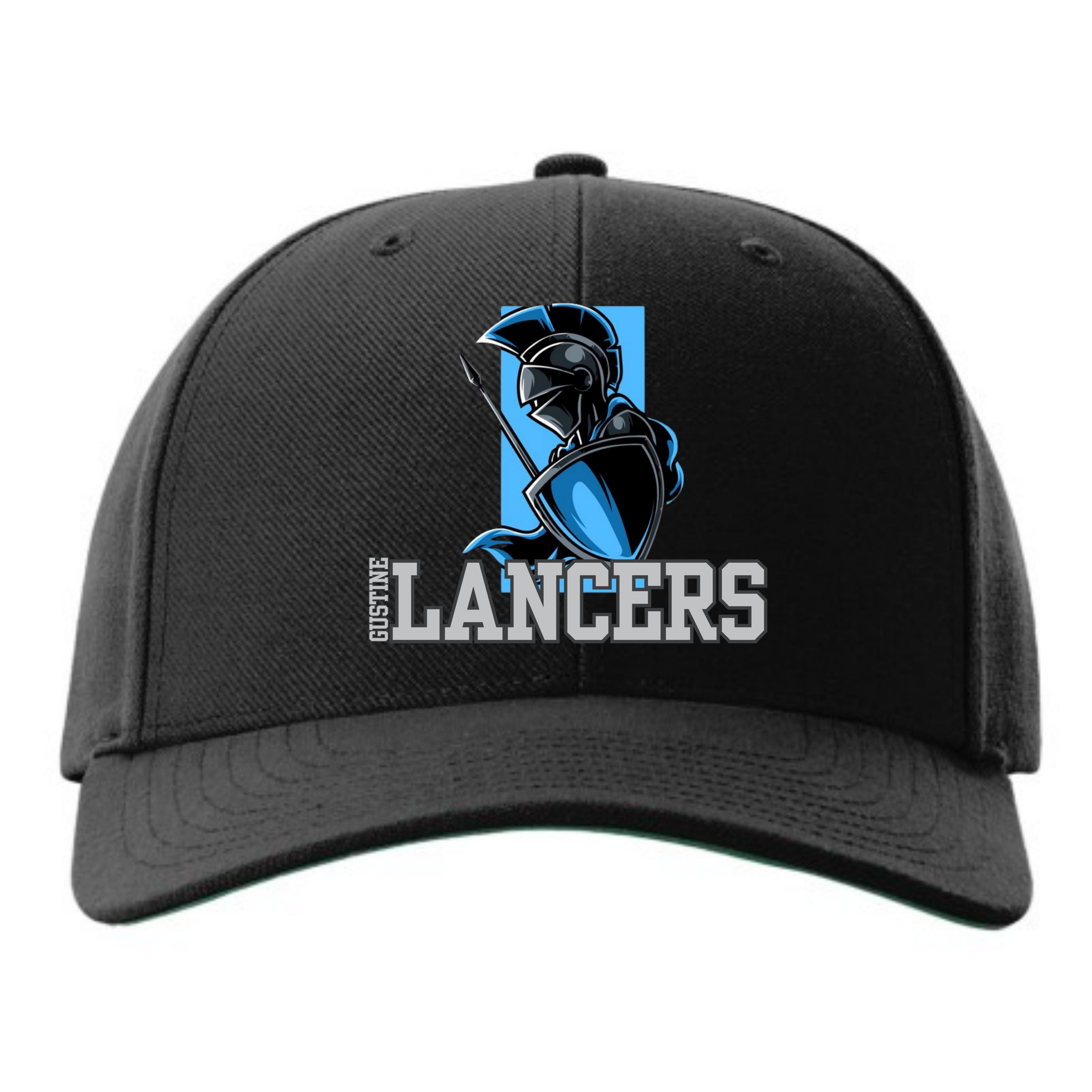OLM Snap Back hat- blue square lancer decal