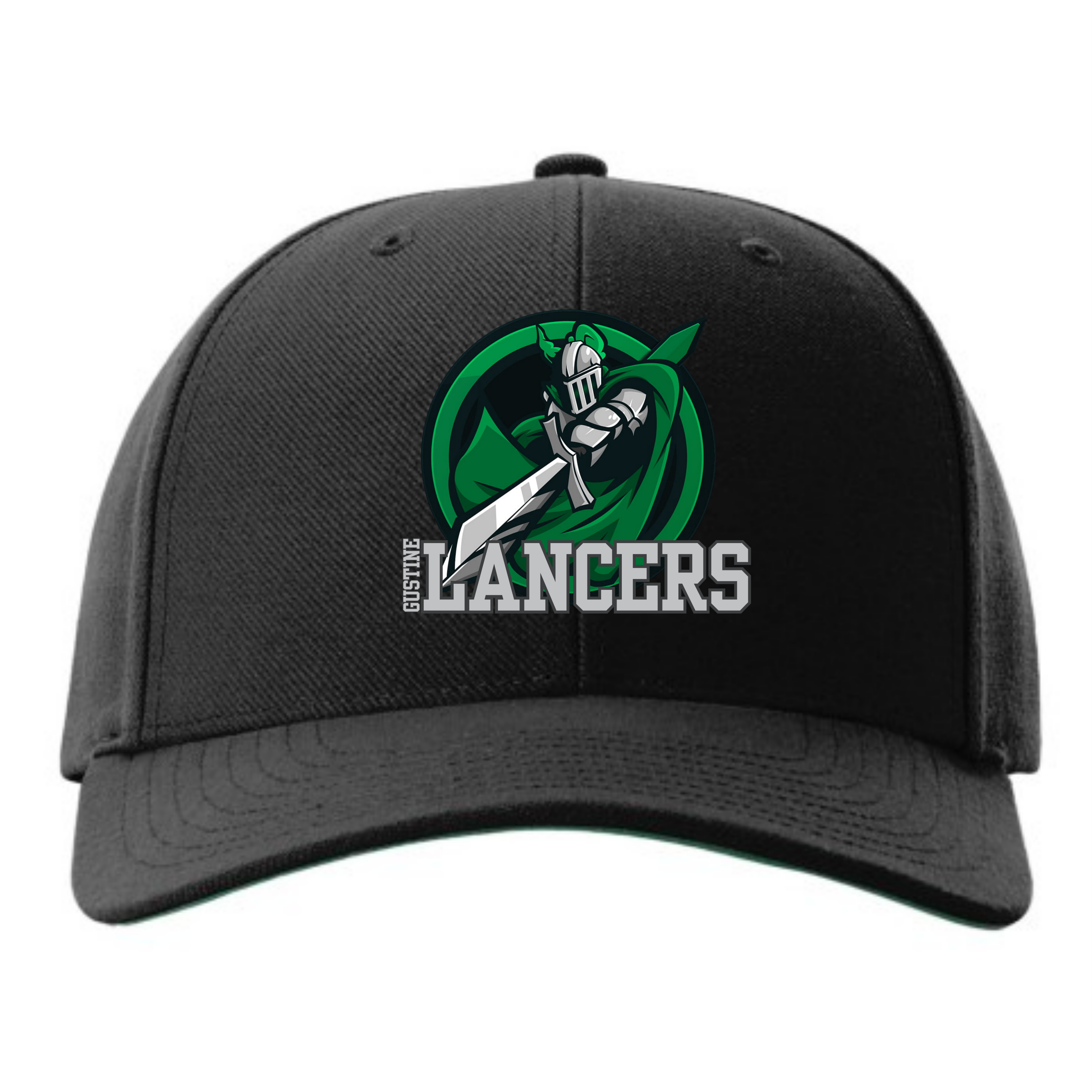 OLM Snap Back hat- Green round lancer decal
