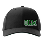 OLM Snap Back hat- small green OLM decal