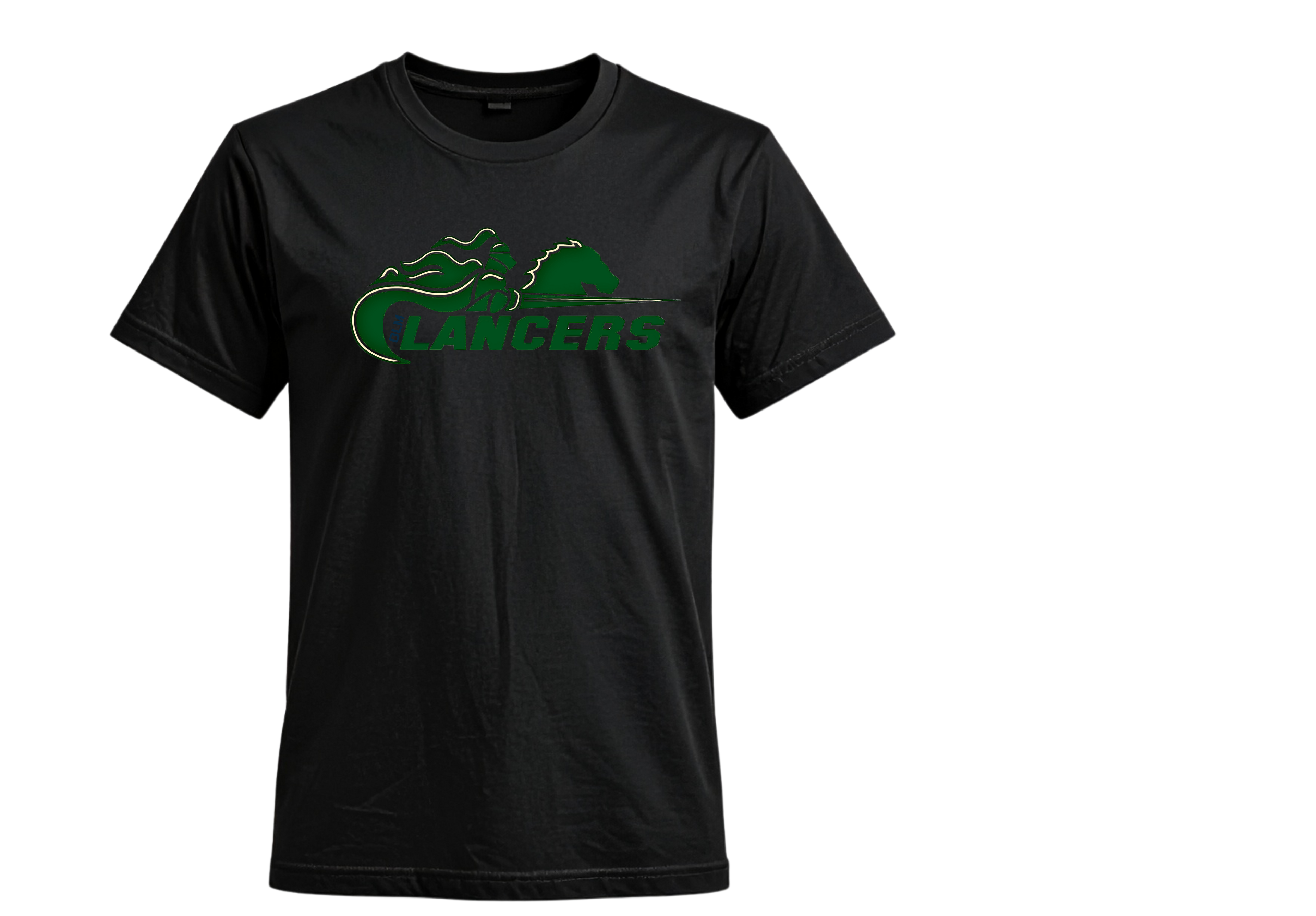 Green Gustine Lancer with horse- T-shirt