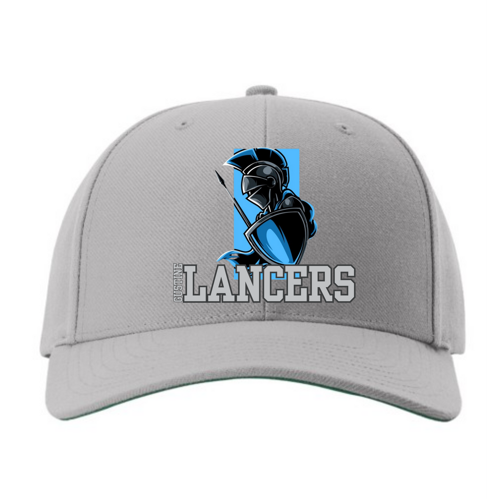 OLM Snap Back hat- blue square lancer decal