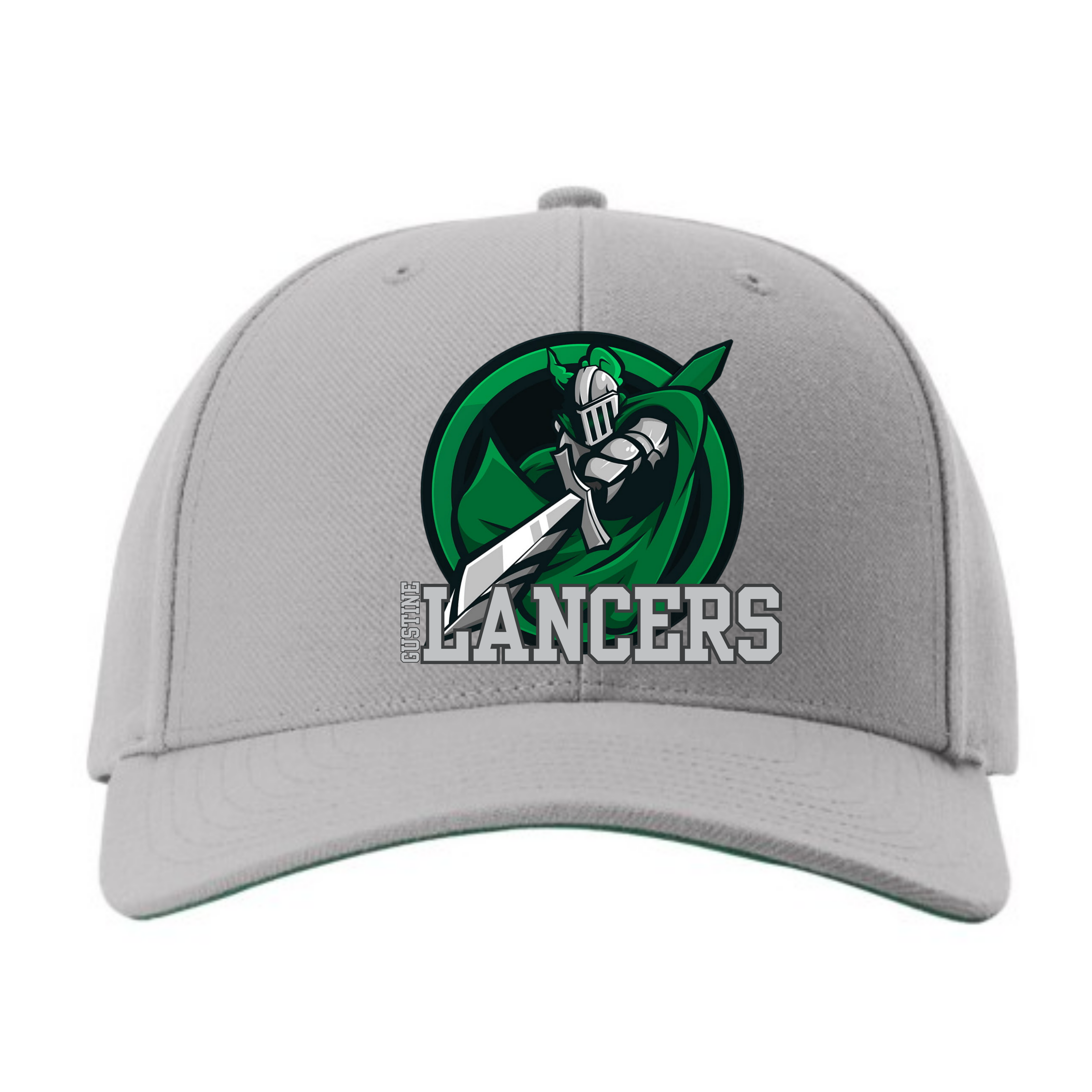 OLM Snap Back hat- Green round lancer decal
