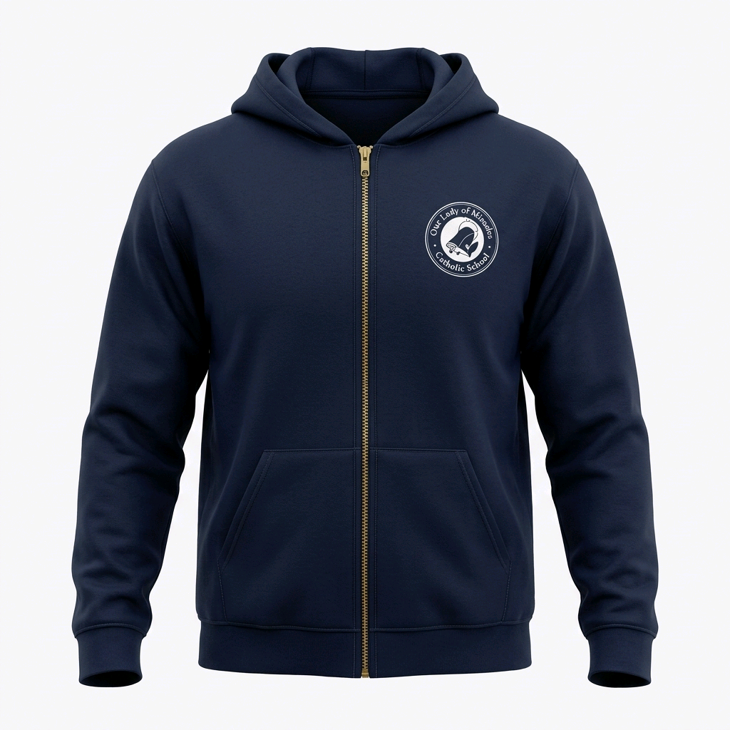 OLM traditional logo full zip hoodie